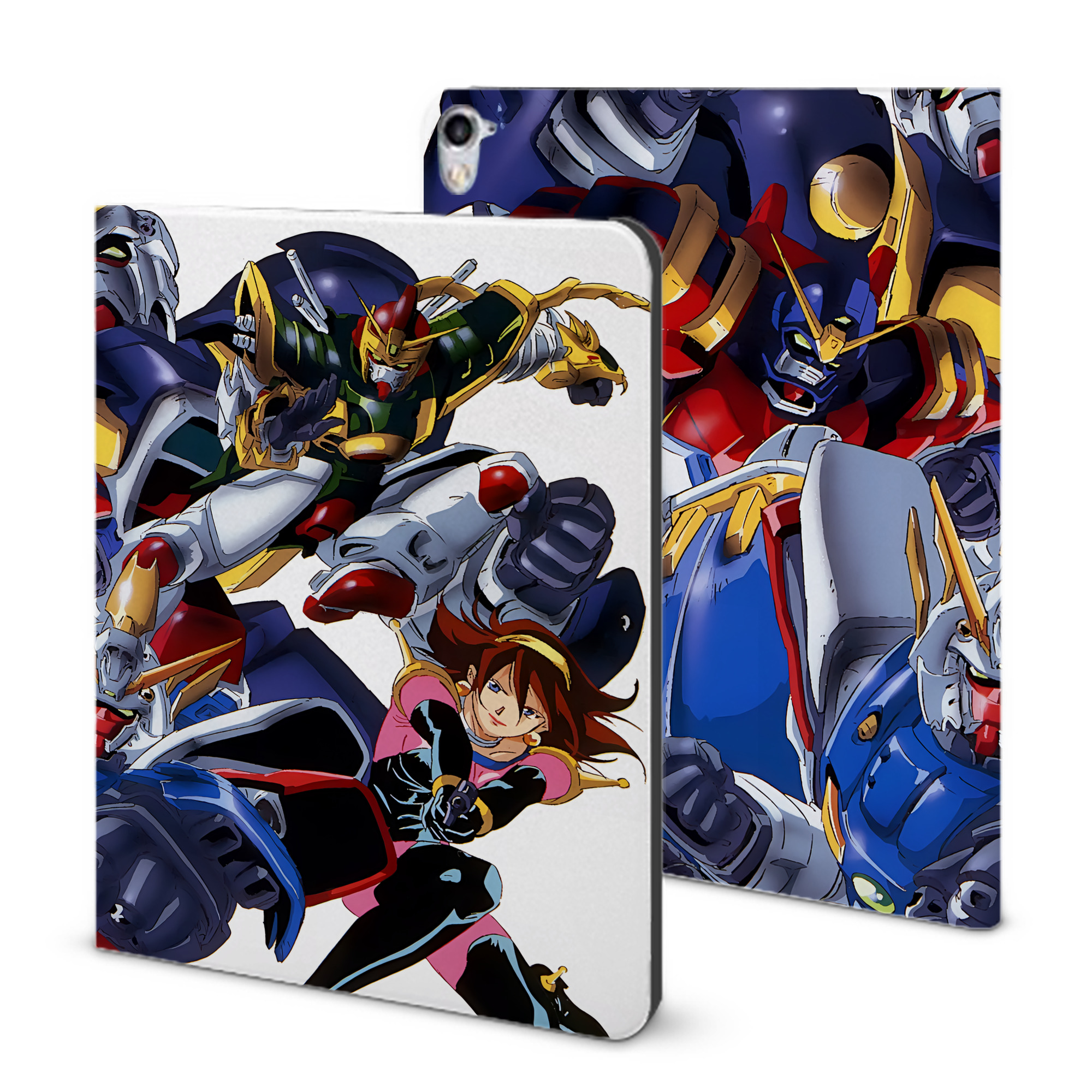 （画像用） 機動戦士ガンダム Mobile Suit Gundam IPad ケース ブック型 PUレザー TPU 耐衝撃 軽量 薄型 ペン収納なし 全面保護 IPad 各モデル対応